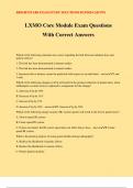 LXMO Core Module Exam Questions With Correct Answers