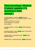 Pharmacology Module 8 latest update (71 questions fully solved )