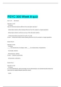 PSYC 300 Week 8 quiz | VERIFIED ANSWERS