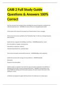 CAIB 2 Full Study Guide Questions & Answers 100% Correct