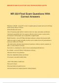 NR 222-Final Exam Questions With Correct Answers