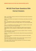 NR 222 Final Exam Questions With Correct Answers