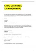 CAIB 2 Questions & Answers(RATED A)