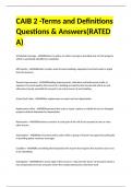 CAIB 2 -Terms and Definitions Questions & Answers(RATED A)