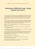 Genirourinary NRNP 6531 Exam. Verified Questions and Answers