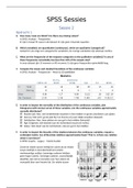 Complete uitwerking SPSS sessie 2 + stappen in SPSS