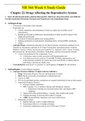 Summary NR 566 Advanced Pharmacology (NR566) (NR 566 Advanced Pharmacology (NR566))NR 566 week 6 complete study guide /NR566 Week 6 Study Guide (Latest Spring 2021)//Summary NR 566 (NR566week 5 Study Guide) NR566 NR 566 week 5 Study Guide / NR566 Week 5 S