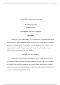 Assignment 3.docx    Financial Ratios Analysis and Comparison  MHA 612 Assignment 3  Ashford University  Financial Ratios Analysis and Comparison  Introduction  In health care as in any other indudtry, it is very important to keep financial planning and s