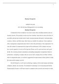 ACC 640 Week Six Assignment.docx    Business Perspective  Ashford University  ACC 640 Advanced Managerial & Cost Accounting  Business Perspective  Compensation from an employer can come in many forms including monetary and non-monetary income. Non-monetar