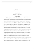 W1Journal.docx    Week 1 Journal  Ashford University  LIB 101 The Art of Being Human  Week 1 Journal  The Odyssey being as a tale about a fellow who is being detained from those who he cherishes the most. Such separation being away from your loved ones ca