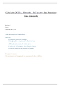 CLAS 260 QUIZ 5/CLAS260 WEEK5  Herakles Fall 2020 – San Francisco State University-A+( Verified Answers)