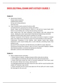 BIOS 252 Unit 8 Final Exam STUDY GUIDE