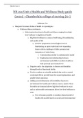 NR 222 Unit 1 /NR22 Unit 1 Health and Wellness Study guide {2020} - Chamberlain college of nursing {A+}