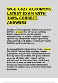 WGU C427 ACRONYMS LATEST EXAM WITH 100- CORRECT ANSWERS.