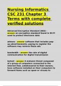 Nursing Informatics CSC 231 Chapter 3 Terms with complete verified solutions.