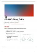 Final Exam Study Guides for CS 010C, MATH/CS 011, and MATH 009C (UCR)