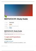 MATH/CS 011 Final Exam Study Guide