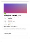 MATH 009C Final Exam Study Guide