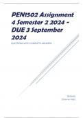 PEN1502 Assignment 4 Semester 2 2024 - DUE 3 September 2024