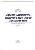 GGH2605 Assignment 2 Semester 2 2024 - DUE 10 September 2024