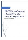 EPP2601 Assignment 1 Semester 2 2024 - DUE 30 August 2024