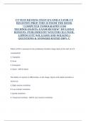 CT TEST REVIEW (TEST Q'S AND A'S FOR CT REGISTRY PREP. THIS IS FROM THE BOOK "COMPUTED TOMOGRAPHY FOR TECHNOLOGISTS: EXAM REVIEW" BY LOIS E ROMANS. PUBLISHED BY WOLTERS KLUWER, LIPPINCOTT WILLIAMS AND WILKINS.) QUESTIONS & ANSWERS RATED 100% C