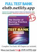 Test Bank for Doctor of Nursing Practice Essentials.A New Model for Advanced Practice Nursing 4th Edition Zaccagnini