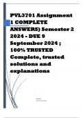 PVL3701 Assignment 1 COMPLETE ANSWERS) Semester 2 2024 - DUE 9 September 2024 ; 100% TRUSTED Complete, trusted solutions and explanations.