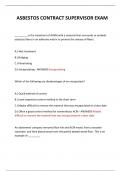  ASBESTOS CONTRACT SUPERVISOR EXAM QUESTIONS AND ANSWERS 2024