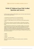 NURS 327 Midterm Exam With Verified Questions and Answers