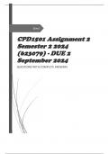 CPD1501 Assignment 2 Semester 2 2024 (623079) - DUE 2 September 2024