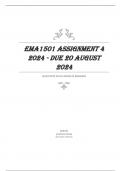 EMA1501 Assignment 4 2024 - DUE 20 August 2024.