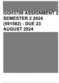 GGH3708 Assignment 2 Semester 2 2024 (591582) - DUE 23 August 2024 