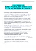 2024 NUR2063 PATHOPHYSIOLOGY RASMUSSEN EXAM WITH CORRECT ANSWERS