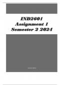 IND2601 Assignment 1 Semester 2 2024.