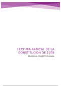 Para una lectura radical de la Constitución de 1978