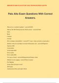 Palo Alto Exam Questions With Correct Answers.