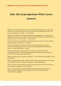 Palo Alto Exam Questions With Correct Answers