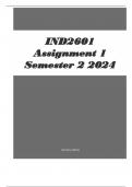 IND2601 Assignment 1 Semester 2 2024 with complete solution