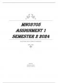 MNO2607 Assignment 3 Semester 2 2024 - DUE 16 September 2024 Questions & answers with complete solutions