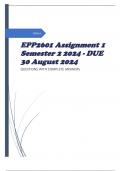 EPP2601 Assignment 1 Semester 2 2024 - DUE 30 August 2024