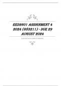 EED2601 Assignment 4 2024 (683211) - DUE 29 August 2024. Questions & answers with complete solutions