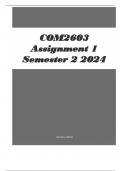 Com2603 assignment 1 semester 2 2024 Questions & answers with complete solutions