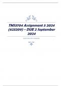 TMS3704 Assignment 5 2024 (623209) - DUE 2 September 2024