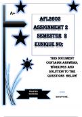 AFL2603 Assignment 2 (ENGLISH COMPLETE ANSWERS) Semester 2 2024 