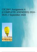 CIC2601 Assignment 4 (COMPLETE ANSWERS) 2024 - DUE 2 September 2024