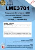 LME3701 Assignment 2 COMPLETE ANSWERS) Semester 2 2024  - DUE 27 September 2024