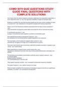 COMD 5070 - FINAL EXAM QUESTIONS WITH COMPLETE SOLUTIONS