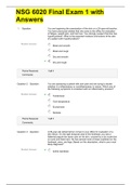 NSG 6020 Final Exam 1 with Answers | Already Graded A 