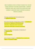 2024 FLORIDA CIVICS LITERACY EXAM FCLE COURT CASES GIVEN BY THE MDC BOOTCAMP   NEWEST VERSION 2024-2025 EXPECTED QUESTION AND CORRECT ANSWER FROM VERIFIED SOURCES RATED A GRADE.